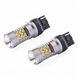 LED žárovky CANBUS 3030 24SMD T20 7440 WY21W Oranžová 12V/24V