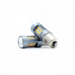 Py21W LED žiarovka 24 SMD 3030 jantár canbus