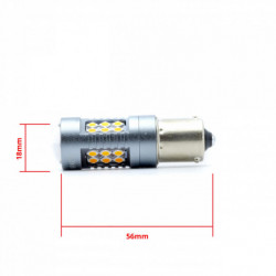 Py21W LED žiarovka 24 SMD 3030 jantár canbus