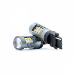 P27W LED žiarovka (24 x SMD 3030) oranžová canbus