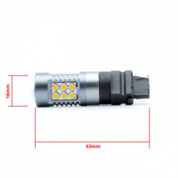 P27W LED žiarovka (24 x SMD 3030) oranžová canbus