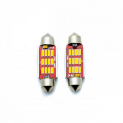 C10W LED žiarovka 39mm 12 SMD 4014 5000k canbus