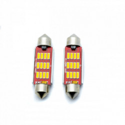 C10W LED žiarovka 42mm 12 SMD 4014 5000k canbus