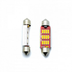 C10W LED žiarovka 42mm 12 SMD 4014 5000k canbus