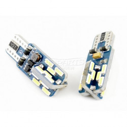 W5W LED žiarovka (24 x SMD 4014) 3000k canbus