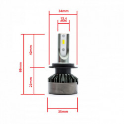 H7 LED žiarovka 24W (2 x LED flip chip) 6000k canbus 12/24V