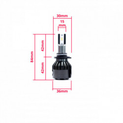 Hb3 LED žiarovka 24W (2 x LED flip chip) 6000k canbus 12/24V