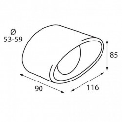 Koncovka výfuku (Ø výfuku do 59mm) TS-32