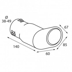 Koncovka výfuku (Ø výfuku do 56mm) TS-33