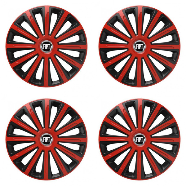 poklice pro Fiat (černý) 15 TREND red and black
