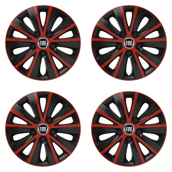 poklice pro Fiat (černý) 14 RAPIDE red and black