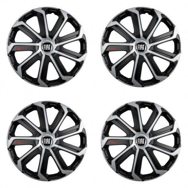 poklice pro Fiat (černý) 15 Evo black&silver