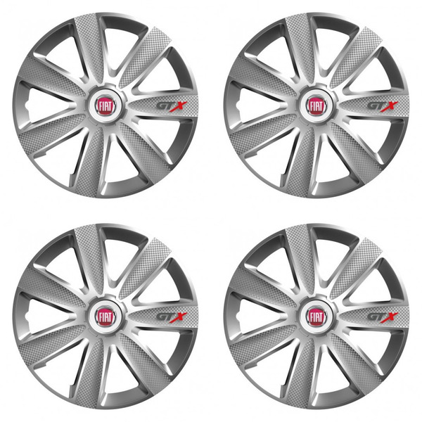 poklice pro Fiat (červené) 14 GTX CARBON silver