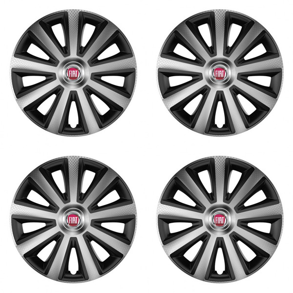 poklice pro Fiat (červené) 15 Aviator carbon silver&black