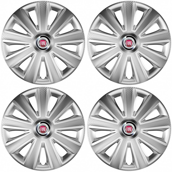 poklice pro Fiat (červené) 15 Aviator carbon silver