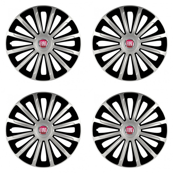 poklice pro Fiat (červené) 15 TREND silver and black