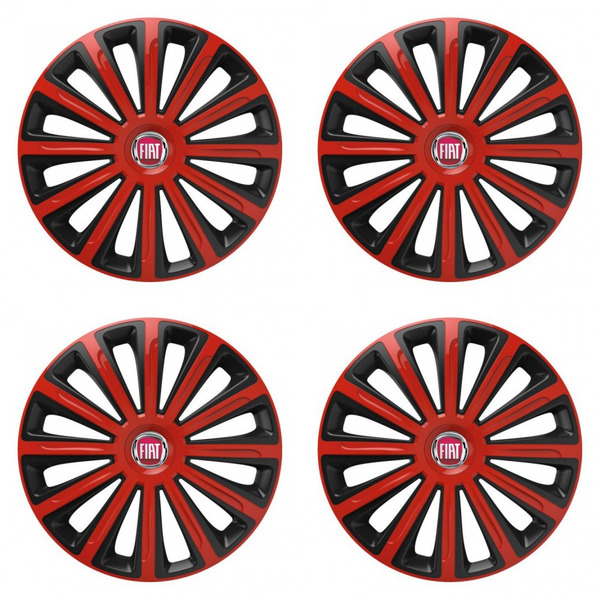 poklice pro Fiat (červené) 16 TREND red and black