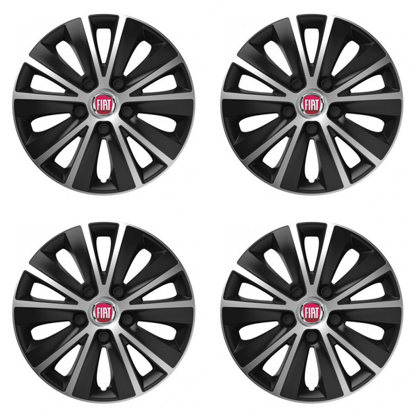 poklice pro Fiat (červené) 15 RAPIDE silver and black
