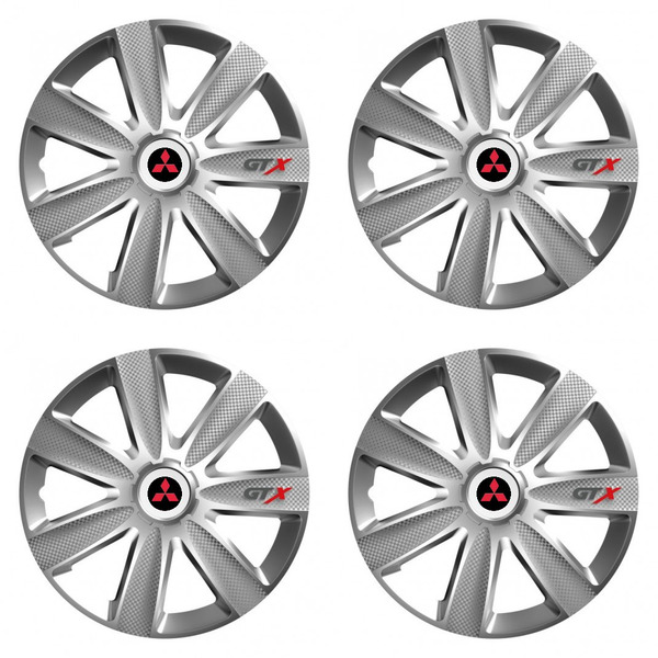 poklice pro Mitsubishi (červené) 14 GTX CARBON silver