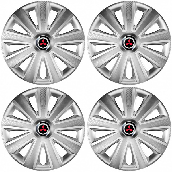 poklice pro Mitsubishi (červené) 14 Aviator carbon RC silver