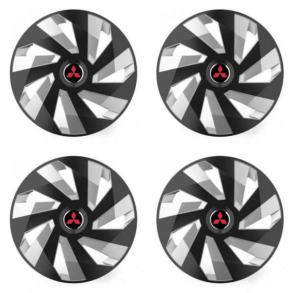 poklice pro Mitsubishi (červené) 14 Vector RC black and silver