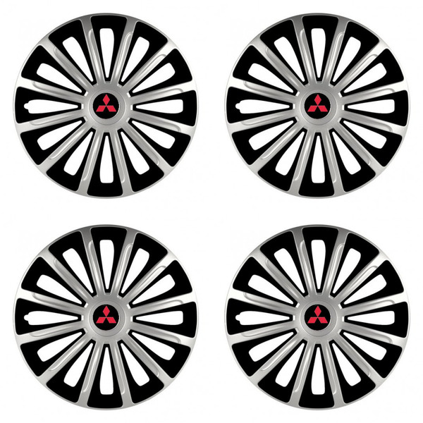 poklice pro Mitsubishi (červené) 15 TREND silver and black