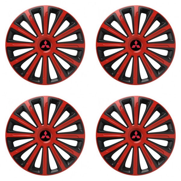 poklice pro Mitsubishi (červené) 15 TREND red and black