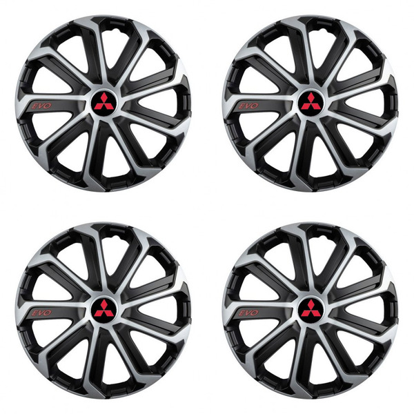poklice pro Mitsubishi (červené) 14 Evo black&silver