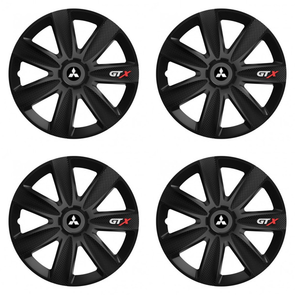 poklice pro Mitsubishi (stříbrné) 15 GTX CARBON black