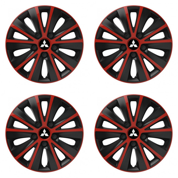 poklice pro Mitsubishi (stříbrné) 15 RAPIDE red and black
