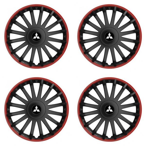 poklice pro Mitsubishi (stříbrné) 15 CRYSTAL RO black