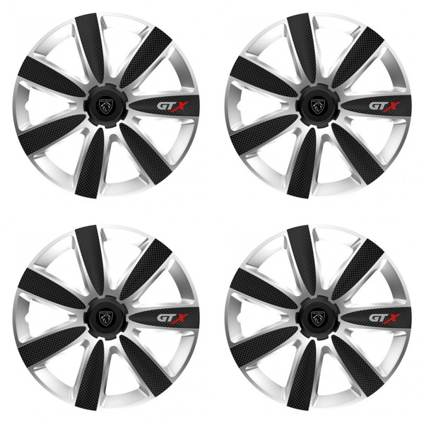 poklice pro Peugeot (nové logo) 14 GTX CARBON silver/black