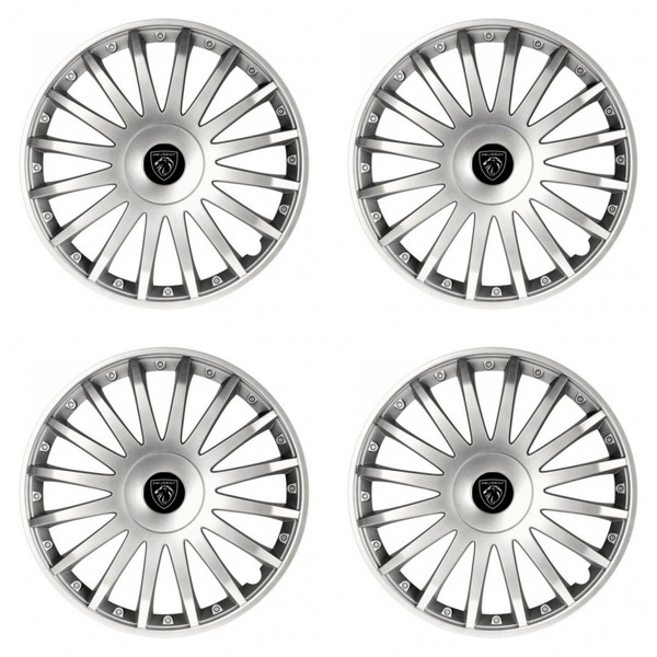 poklice pro Peugeot (nové logo) 16 CRYSTAL silver