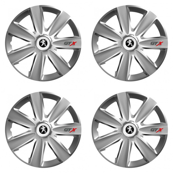 poklice pro Peugeot (staršie logo) 15 GTX CARBON silver