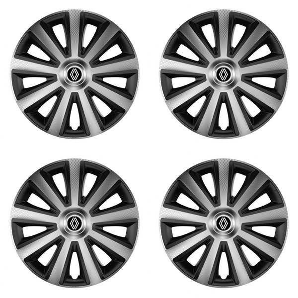 poklice pro Renault (nové logo) 14 Aviator carbon silver&black