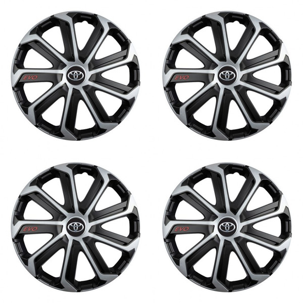 poklice pro Toyota 15 Evo black&silver