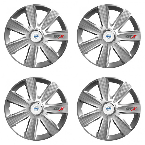 poklice pro Volvo (bílé) 14 GTX CARBON silver
