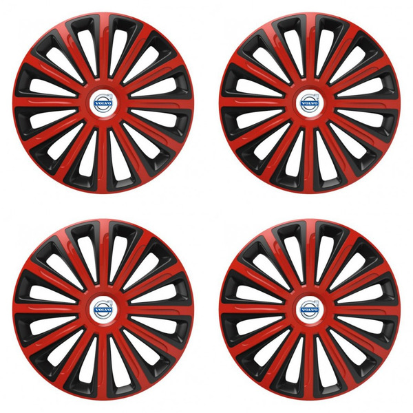 poklice pro Volvo (bílé) 15 TREND red and black