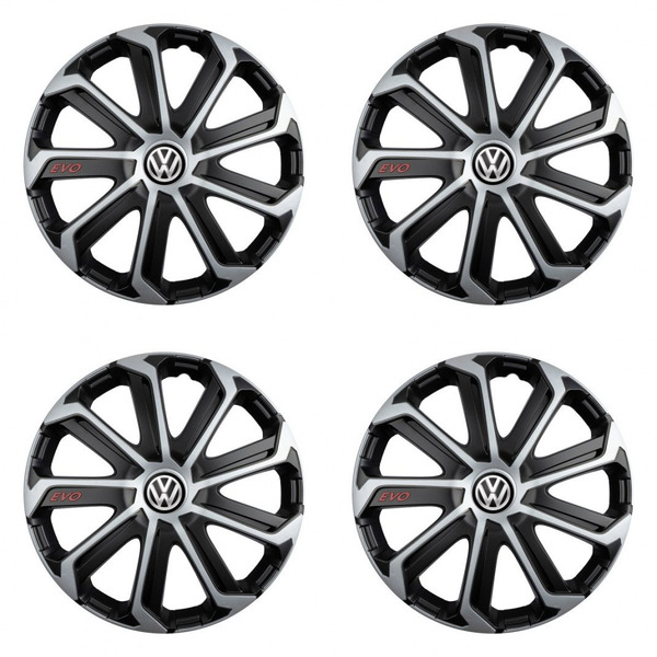 poklice pro VW (černé) 15 Evo black&silver