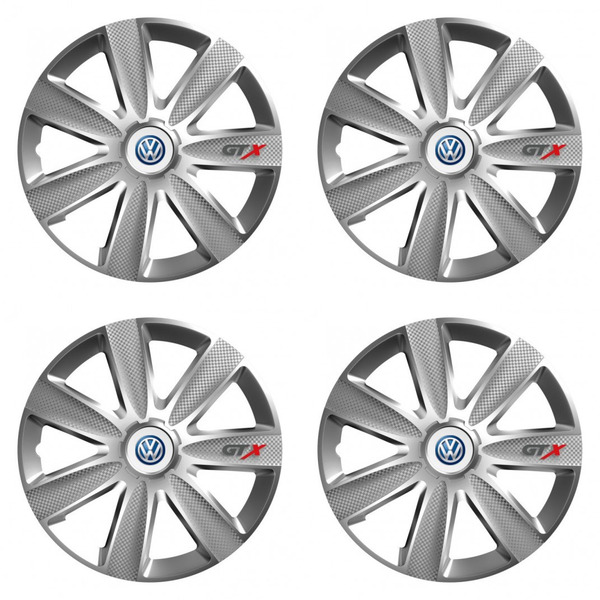 poklice pro VW (modré) 14 GTX CARBON silver